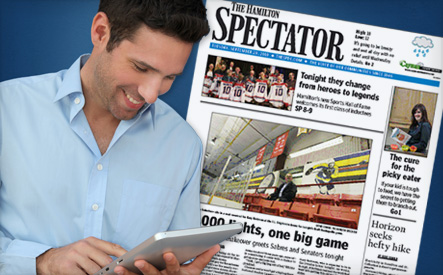 Image of $14.94 for a 12-Month Digital Subscription to the Hamilton Spectator (a $59.75 Value)