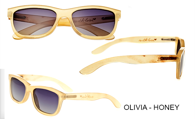 Image of Up to 87% off Bertha Real Buffalo-Horn Sunglasses