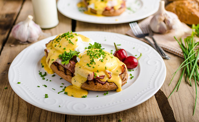 Image of 2-Course Benny Brunch with Access to the Mimosa Trolley for 1 or 2 inside the Shangri-La Hotel