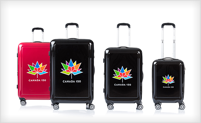 Image of $179 for a 3-Piece Canada 150 Hardside Spinner Luggage Set (a $700 Value)