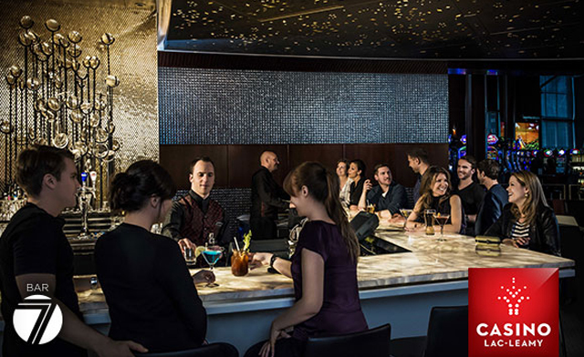 Image of $20 for a credit worth $40 applicable to the tapas and drink menu at Casino du Lac-Leamy’s Bar 7, including promotional credits