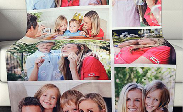 Image of Up to 81% off a Photo Collage Blanket