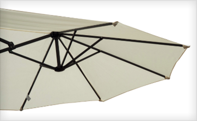 179 For An Outsunny 15 Ft Cream White Double Sided Twin Patio Umbrella With Crank Shipping Included A 224 87 Value Wagjag