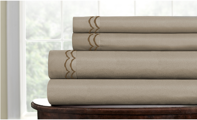 Image of $39 for an Embroidered Microfiber Sheet Set (a $119 value) - Shipping Included