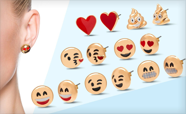 Image of Up to 83% off Emoji Earrings