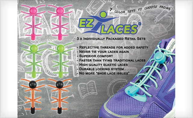 Image of $19 for 3 Pairs of EZLACES - Shipping Included (a $35 Value)