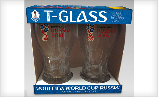 Image of $17 for a FIFA World Cup Russia 2018 Trophy Glass - 2-Pack (a $41.81 Value)