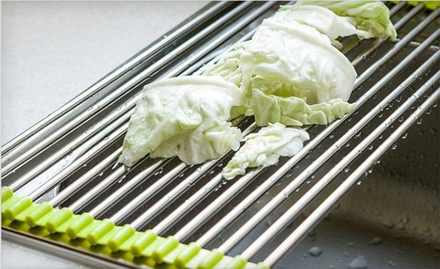 Image of $19 for a Foldable Stainless Steel Kitchen Sink Rack (a $30 Value)