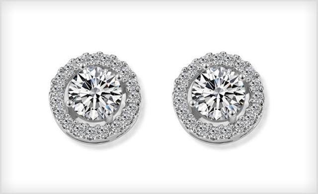 18 For A 3 44 Cttw Halo Stud Earrings With Swarovski Elements 18 For A 3 44 Cttw Halo Stud Earrings With Swarovski Elements Crystals Shipping Included 99 Value Wagjag
