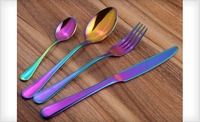 Image of Up to 67% off a Holographic Cutlery Set