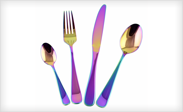 Image of Up to 67% off a Holographic Cutlery Set