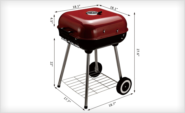 Image of $79 for a BBQ Portable Charcoal Kettle Barbecue Grill (a $129 Value)