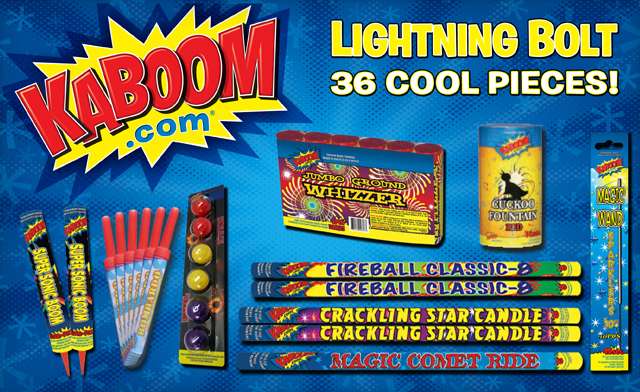 Image of $9 for a 36-Piece Fireworks Lightning Bolt Package or 2 Electric Storms (a $33 Value)