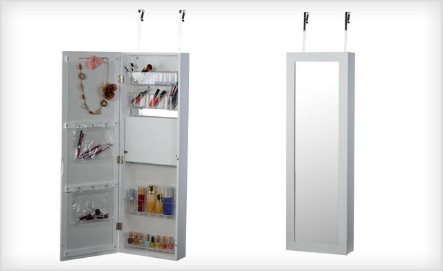 Image of $139 for an Over-the-Door Beauty Armoire with Full Length Mirror (a $299 Value)