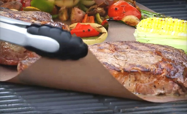 Image of $13.87 for a 2-Pack of Non-Stick Copper Grill and Bake Mats - Shipping Included (a $49 Value)