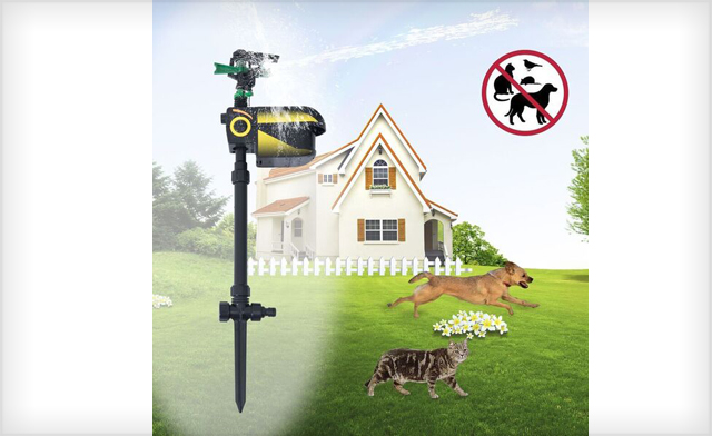 Image of $62 for a Pawhut Motion Activated Animal Repellent Scarecrow Garden Sprinkler (an $89.99 Value)