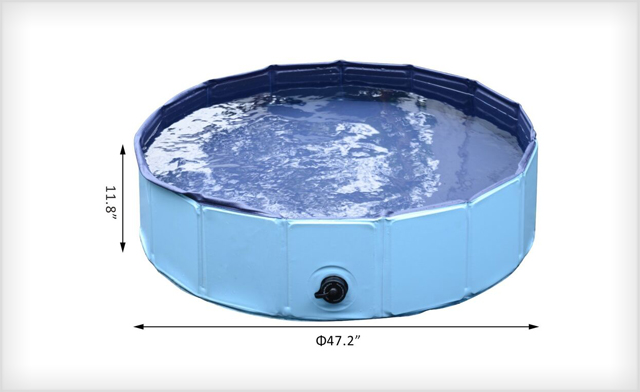 Image of Up to 65% off PawHut Foldable Pet Swimming Pools Available in Red and Blue - Shipping Included