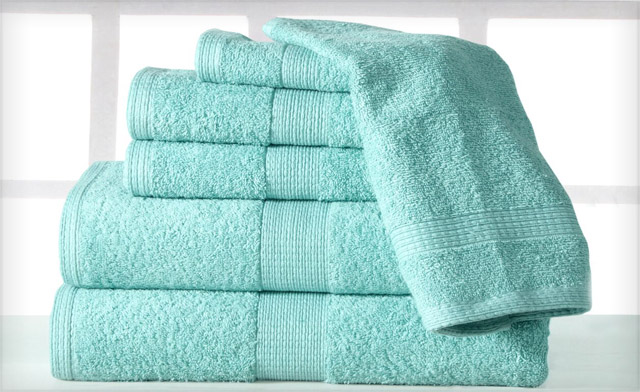 Image of $35 for a Supersoft Plush 6-Piece Luxury Low Twist Cotton Bath Towel Set (a $112.99 Value)