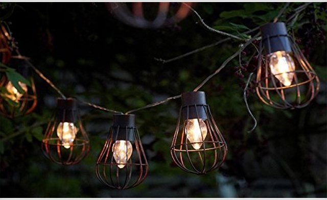 Image of $35 for Rustic Cage Solar String Lights (a $62 Value)