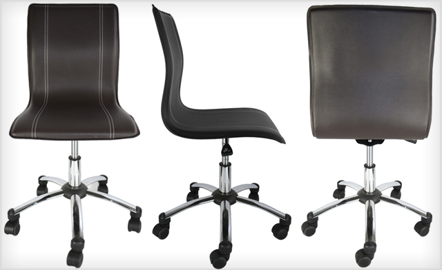 Image of $99 for a Leather Rolling Chair (a $230 Value)