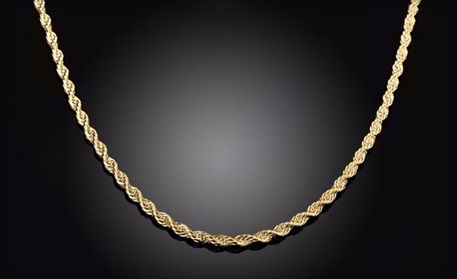 $44.99 for a Solid Italian Rope Chain in 14K Gold Plated - Shipping ...