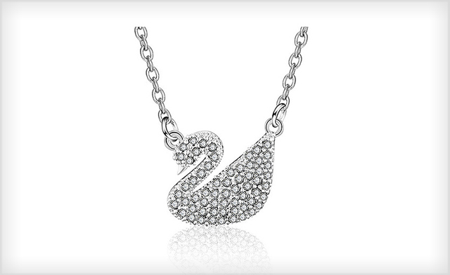 Image of $15.55 for a Swarovski Crystal Swan Necklace - Shipping Included (a $112 Value)
