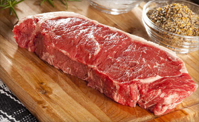 Image of $66 for 10 x 12 oz New York Hand-Cut AAA Choice Strip Loin Steaks (a $150 Value)