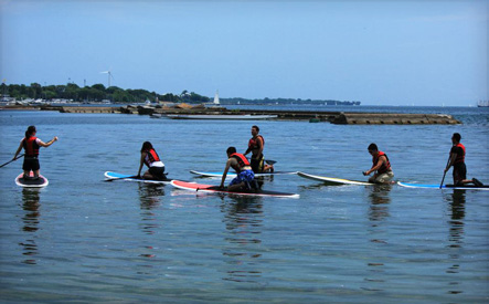 Image of $25 for a 90-Minute Sunnyside Beach Easy Paddle Boarding Lesson and Rental (a $50 Value)
