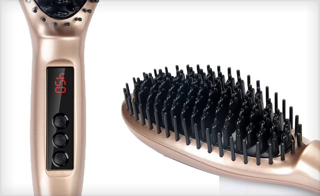 Image of $85 for a Ceramic Hair Straightening Styling Brush (a $195 Value)