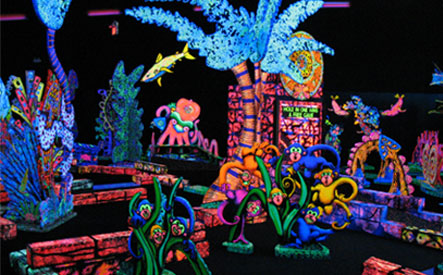 Image of Up to 60% off a 2 or 4 Person Glow-in-the-Dark Putting Adventure at Putting Edge (2 Options)