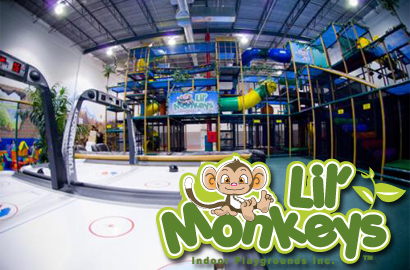 Image of Lil' Monkeys Playgrounds: Two OptionsOption 1: $12 for 3 Passes and 2 Drinks (a $45 value)  Option 2: $99 for a Plan Your Own Party Package for up to 15 Children and 15 Adults (a $229 value)