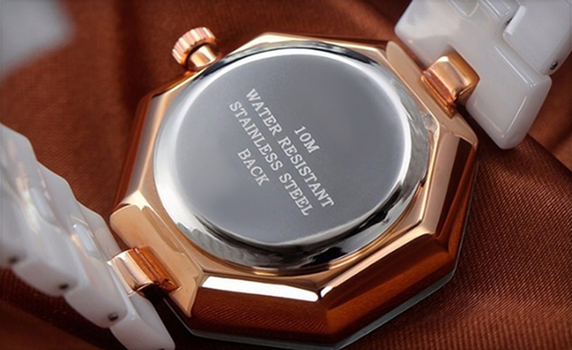 Image of $49 for a Women's Ceramic Waterproof Quartz Watch with Swarovski Elements (a $150 Value)