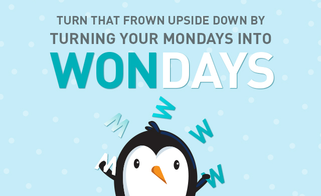 Image of Turn Your Mondays into WONdays with the chance to WIN 1 of 5 Great Prizes.