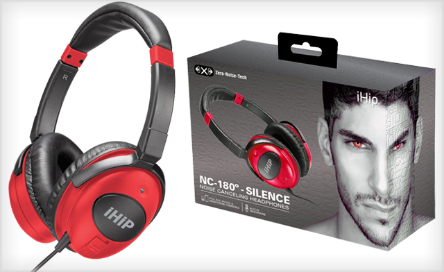 Image of $24 for iHip NC-180 Noise Cancelling Headphones (an $80 Value)